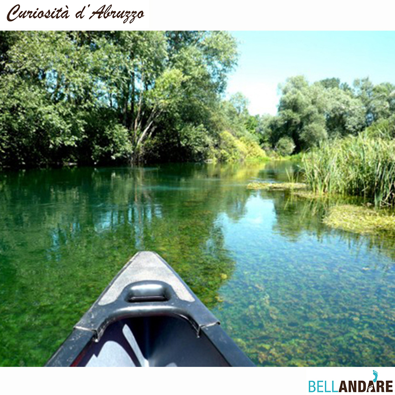 canoa sul fiume Tirino